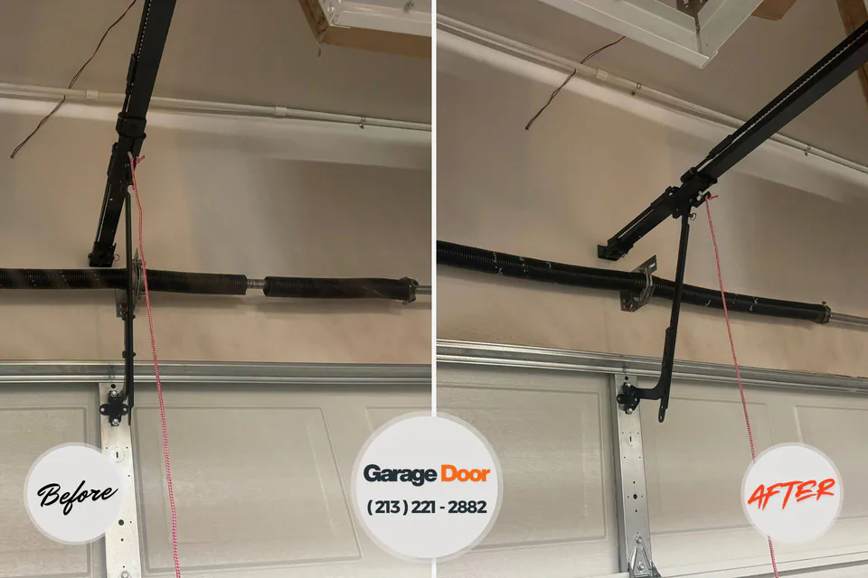 Before and after: garage door repair Avon, PA